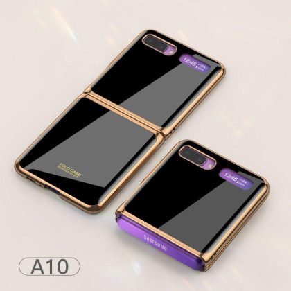 Wholesale For Samsung Galaxy Z flip Foldable Cellphone Shell Electroplated Painted Folding Phone Case A10  |   Phone cases Cell Phone Accessories A10