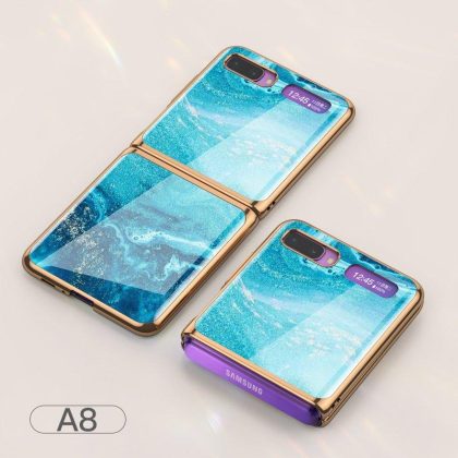 Wholesale For Samsung Galaxy Z flip Foldable Cellphone Shell Electroplated Painted Folding Phone Case A8  |   Phone cases Cell Phone Accessories A8