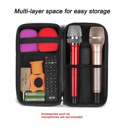 Wholesale Wireless Microphone Storage Bag Portable Hard EVA Case Carrying Bag For Travelling Camping Business Trip black  |   Other Phone Accessories Cell Phone Accessories Black