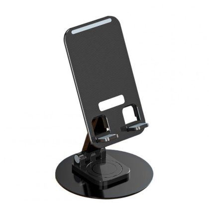 Wholesale Folding Cell Phone Stand Desk 360°Rotated Phone Holder Aluminum Alloy Phone Stand Anti-Slip Base For Phones Tablet [Metal ] Rotating Stand-Black  |   Mounts & Holders Cell Phone Accessories Mounts & Holders