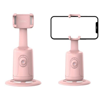 Wholesale Gimbal Stabilizer, Auto Face Tracking Phone Holder, Desktop AI Automatic Tracking Gimbal Stand, 360°Rotation Face Tracking Holder, Phone Stand, Smart Shooting Holder, With 1/4” Nut Joint P01 Pink [w/t Remote Control]  |   Mounts & Holders Cell Phone Accessories Mounts & Holders