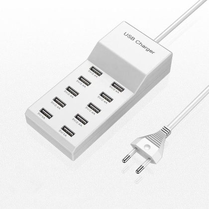 Wholesale Multiport USB Hub 10 In 1 USB Wall Charger Splitter 5V 2.4A Fast Charging For Laptop PC Printer Flash Drive Mobile Devices 10-port A18  EU plug  |   Adapters & Chargers Adapters & Chargers Adapters & Chargers